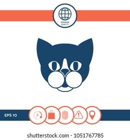 Cat - logo, protect sign icon