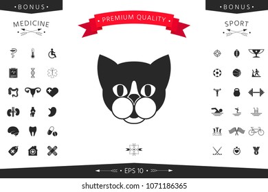 Cat - logo, protect sign icon