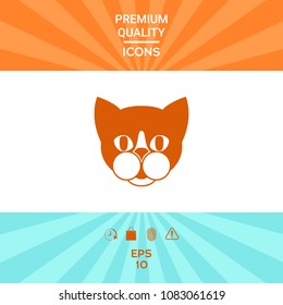 Cat - logo, protect sign icon