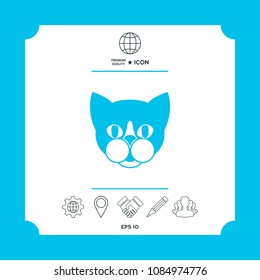 Cat - logo, protect sign icon