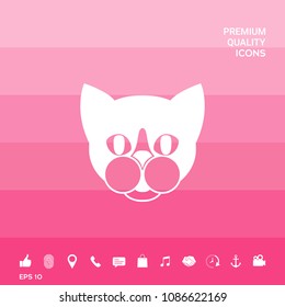 Cat - logo, protect sign icon