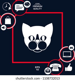 Cat - logo, protect sign icon