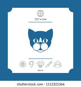Cat - logo, protect sign icon
