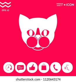 Cat - logo, protect sign icon