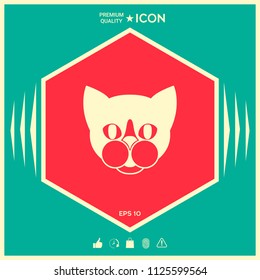 Cat - logo, protect sign icon