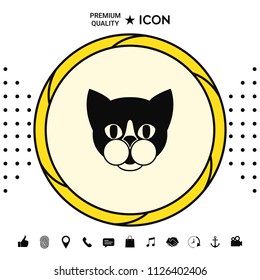 Cat - logo, protect sign icon