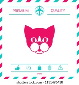 Cat - logo, protect sign icon