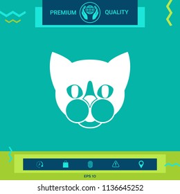 Cat - logo, protect sign icon
