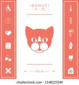 Cat - logo, protect sign icon