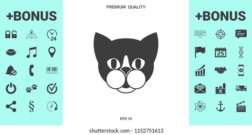 Cat - logo, protect sign icon