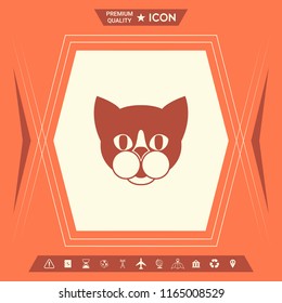Cat - logo, protect sign icon