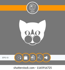 Cat - logo, protect sign icon