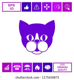 Cat - logo, protect sign icon