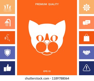 Cat - logo, protect sign icon