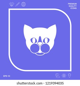 Cat - logo, protect sign icon. Graphic elements for your design