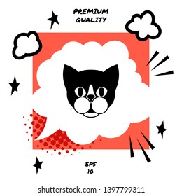 Cat - logo, protect sign icon. Element for your design