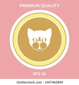 Cat - logo, protect sign icon. Graphic elements for your design