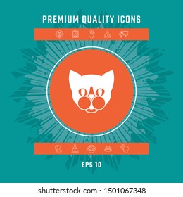 Cat - logo, protect sign icon. Graphic elements for your design