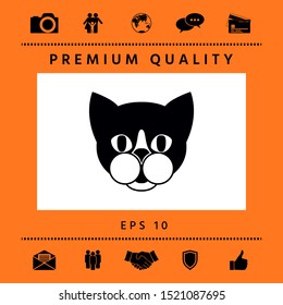 Cat - logo, protect sign icon. Graphic elements for your design