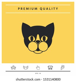 Cat - logo, protect sign icon. Graphic elements for your design