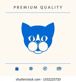 Cat - logo, protect sign icon. Graphic elements for your design