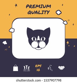 Cat - logo, protect sign icon. Graphic elements for your design