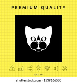 Cat - logo, protect sign icon. Graphic elements for your design
