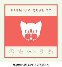 Cat - logo, protect sign icon. Graphic elements for your design