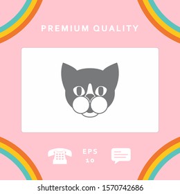 Cat - logo, protect sign icon. Graphic elements for your design