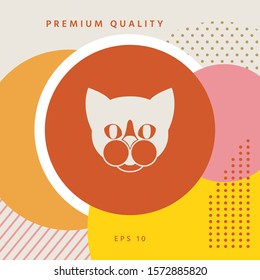 Cat - logo, protect sign icon. Graphic elements for your design