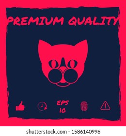 Cat - logo, protect sign icon. Graphic elements for your design