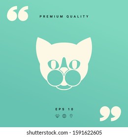Cat - logo, protect sign icon. Graphic elements for your design