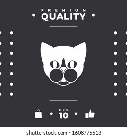 Cat - logo, protect sign icon. Graphic elements for your design