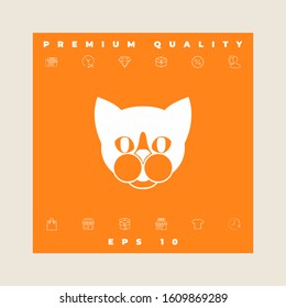 Cat - logo, protect sign icon. Graphic elements for your design