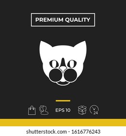 Cat - logo, protect sign icon. Graphic elements for your design