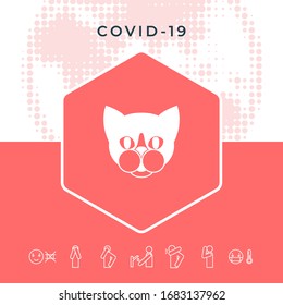 Cat - logo, protect sign icon. Graphic elements for your design