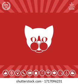 Cat - logo, protect sign icon. Graphic elements for your design