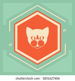 Cat - logo, protect sign icon. Graphic elements for your design