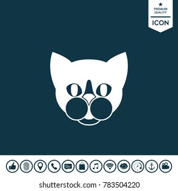 Cat - logo, protect sign icon