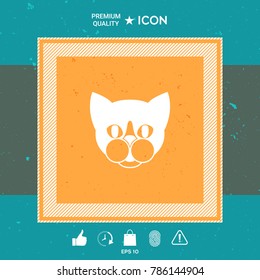 Cat - logo, protect sign icon