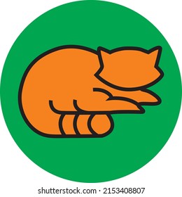 cat logo red little need a house