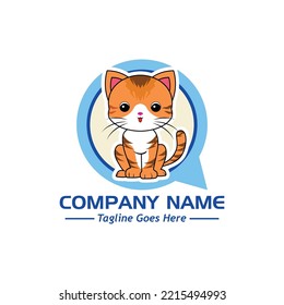 cat logo, sample company logo, a simple vector design