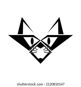 cat logo with sharp lines, head logo, creative modern logo, logo inspiration