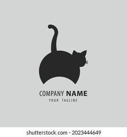 cat logo silhouette simple design