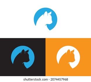 Cat Logo silhouette Vector Simple