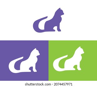 Cat Logo silhouette Vector Simple