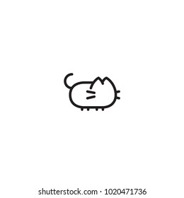 cat logo simple line