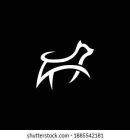 cat logo with single line concept