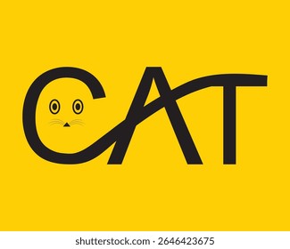 Cat Logo Style Vector Art