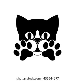 Cat - logo, symbol, protect sign.